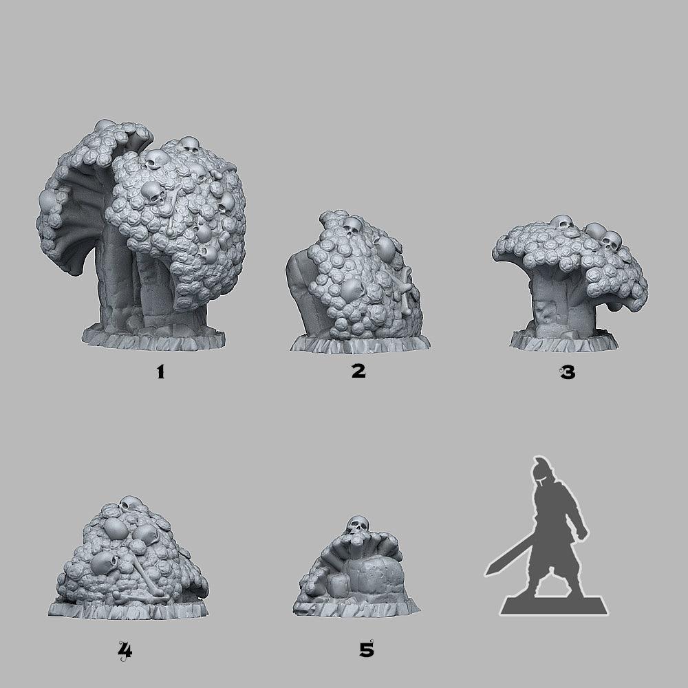 3D Printed Fantastic Plants and Rocks Mystical Death Flowers 28mm - 32mm D&D Wargaming