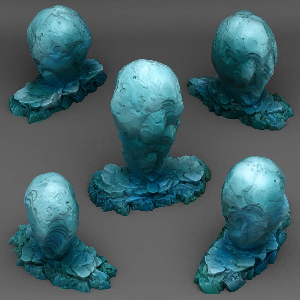 3D Printed Fantastic Plants and Rocks Mystical Ice Rocks 28mm - 32mm D&D Wargaming