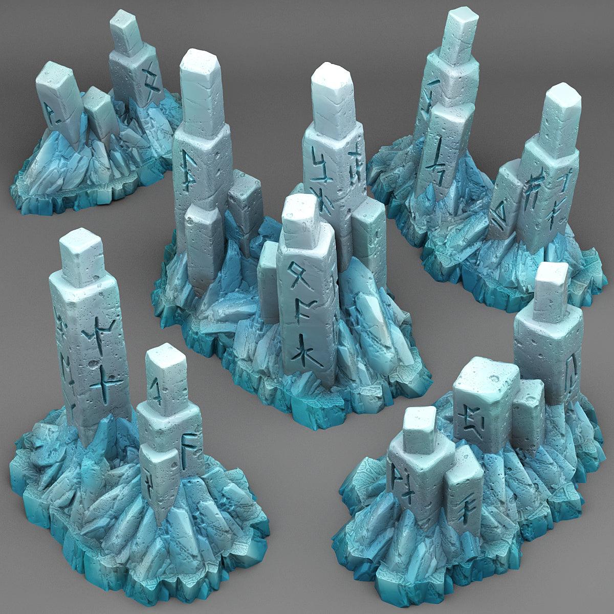 3D Printed Fantastic Plants and Rocks Northmen Ruins 28mm - 32mm D&D Wargaming