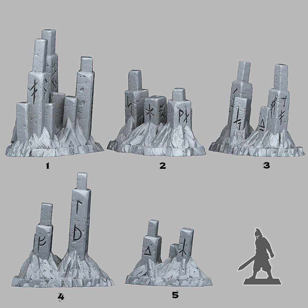 3D Printed Fantastic Plants and Rocks Northmen Ruins 28mm - 32mm D&D Wargaming