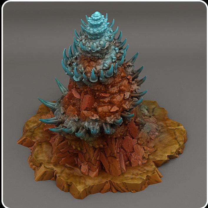 3D Printed Fantastic Plants and Rocks Ocean Sea Terrain Set 28mm - 32mm D&D Wargaming