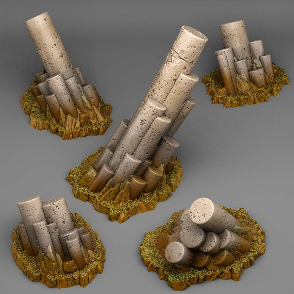 3D Printed Fantastic Plants and Rocks PILLAR BASALT 28mm - 32mm D&D Wargaming
