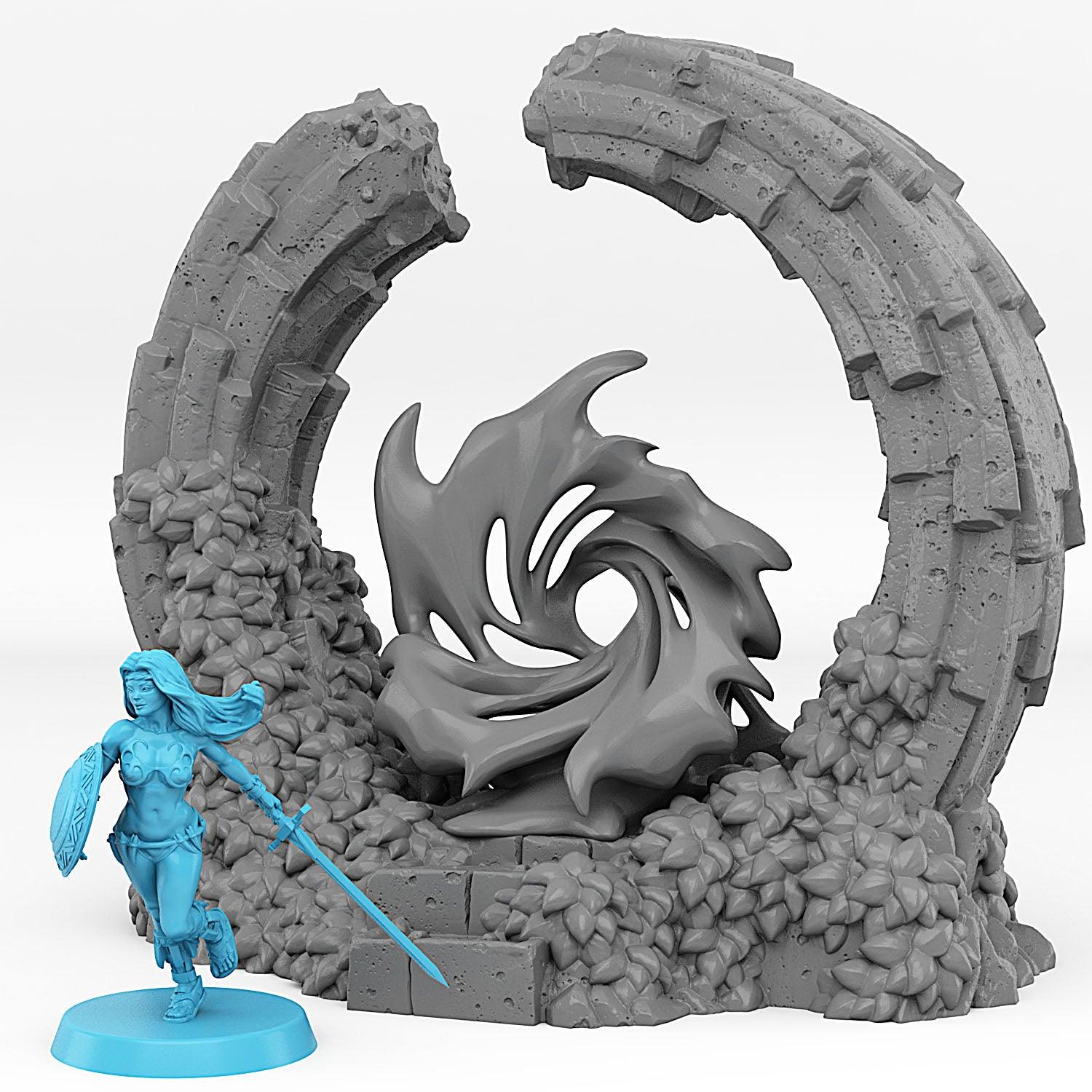 3D Printed Fantastic Plants and Rocks Pandora Portal With Its Water Vortex Effect 28mm - 32mm D&D Wargaming