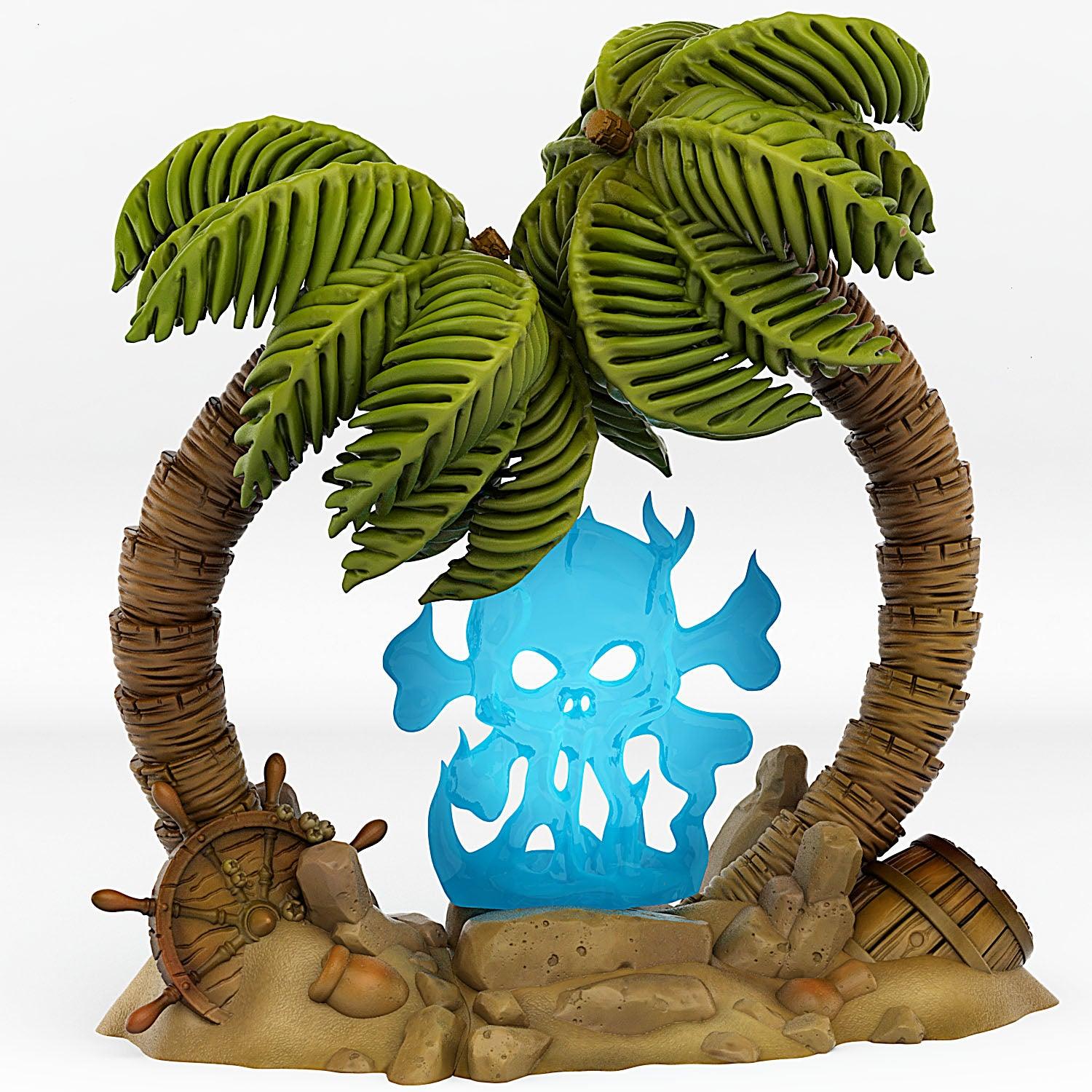 3D Printed Fantastic Plants and Rocks Pirate Island Portal With Its Pirate Skull Effect 28mm - 32mm D&D Wargaming
