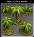 3D Printed Fantastic Plants and Rocks Pirates Palm Trees 28mm - 32mm D&D Wargaming