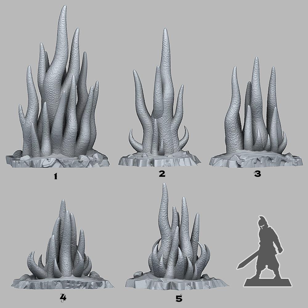 3D Printed Fantastic Plants and Rocks Poisonous Feeler Cactus 28mm - 32mm D&D Wargaming