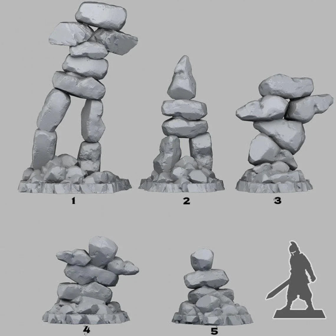 3D Printed Fantastic Plants and Rocks Primal Inuk Shuk 28mm - 32mm D&D Wargaming