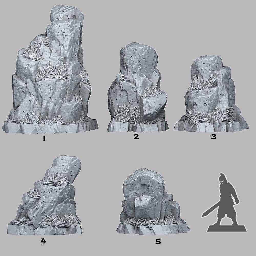 3D Printed Fantastic Plants and Rocks Red Giant Rock 28mm - 32mm D&D Wargaming