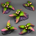 3D Printed Fantastic Plants and Rocks Romantic Plants 28mm - 32mm D&D Wargaming