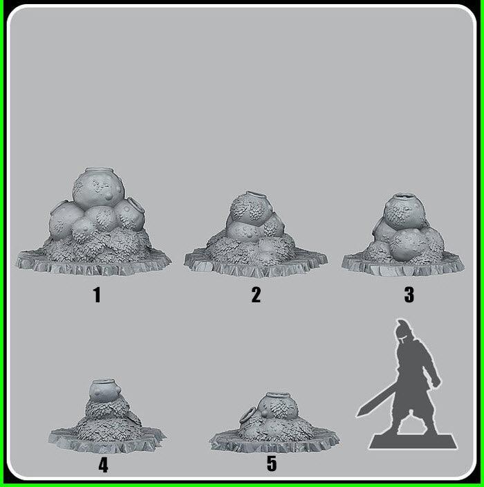 3D Printed Fantastic Plants and Rocks Sci Fi Plants 28mm - 32mm D&D Wargaming