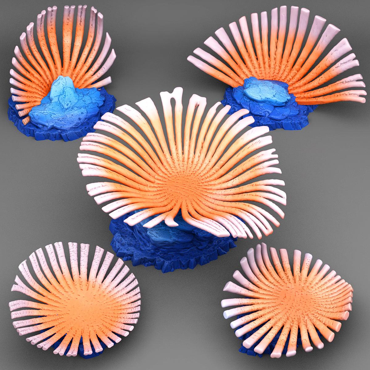 3D Printed Fantastic Plants and Rocks Seafan Coral 28mm - 32mm D&D Wargaming