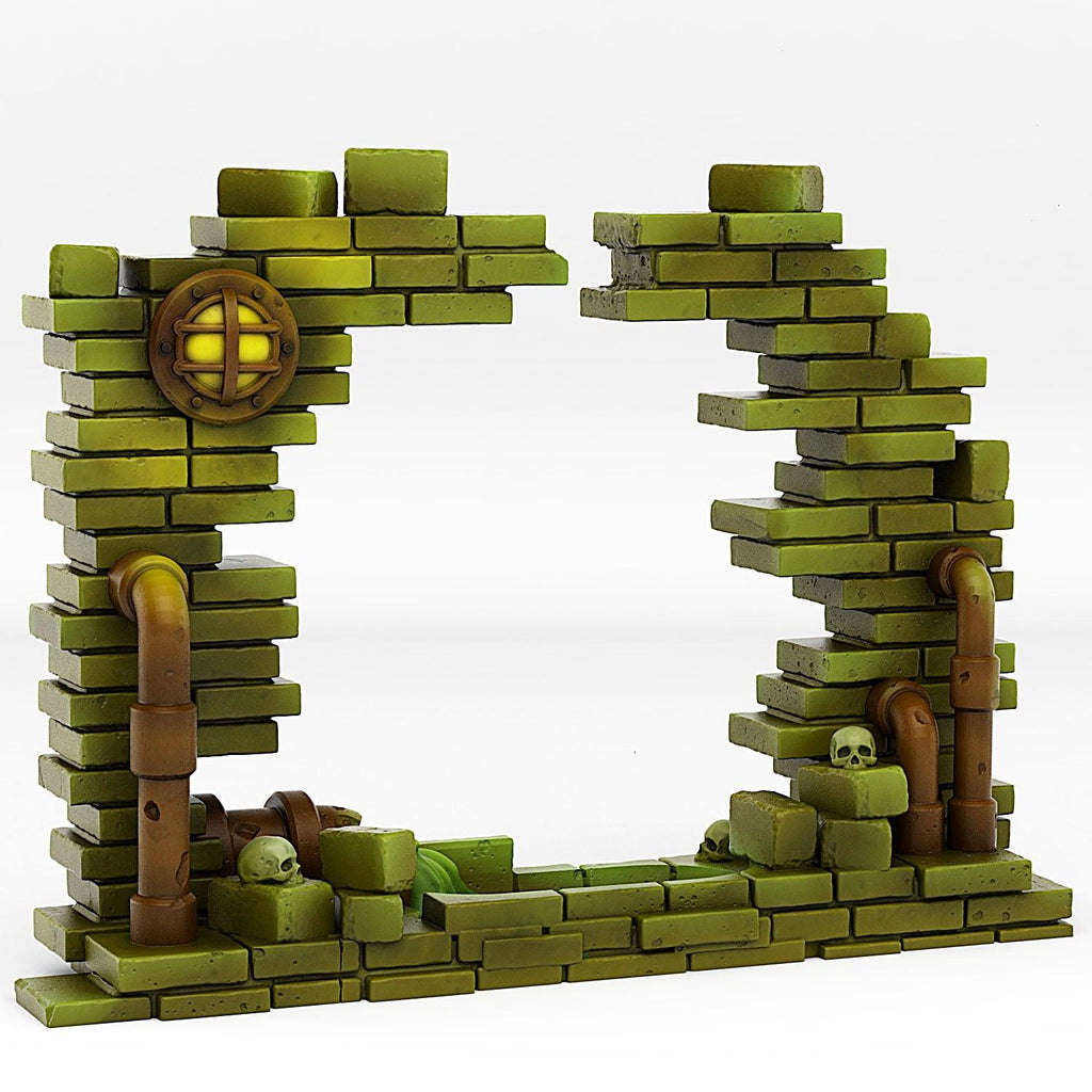 3D Printed Fantastic Plants and Rocks  Sewer Portal With Its Toxic Liquid Effect 28mm - 32mm D&D Wargaming