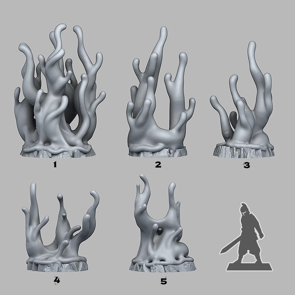 3D Printed Fantastic Plants and Rocks Slime Eruption 28mm - 32mm D&D Wargaming