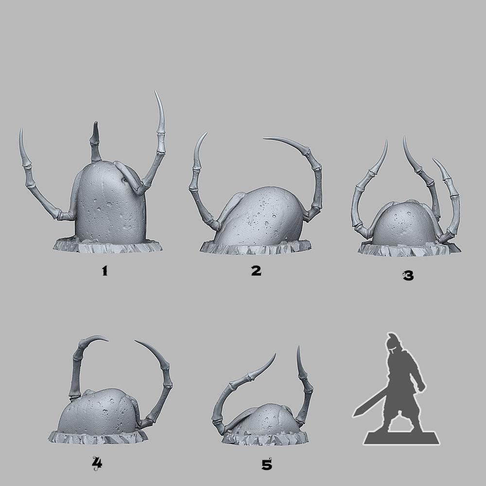 3D Printed Fantastic Plants and Rocks Spider Stones 28mm - 32mm D&D Wargaming