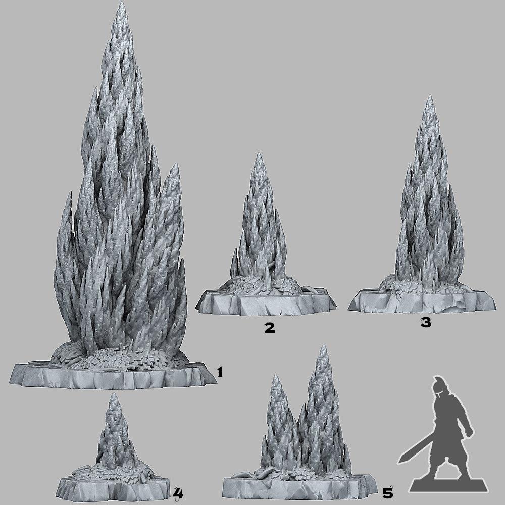 3D Printed Fantastic Plants and Rocks Spiraling Pine 28mm - 32mm D&D Wargaming