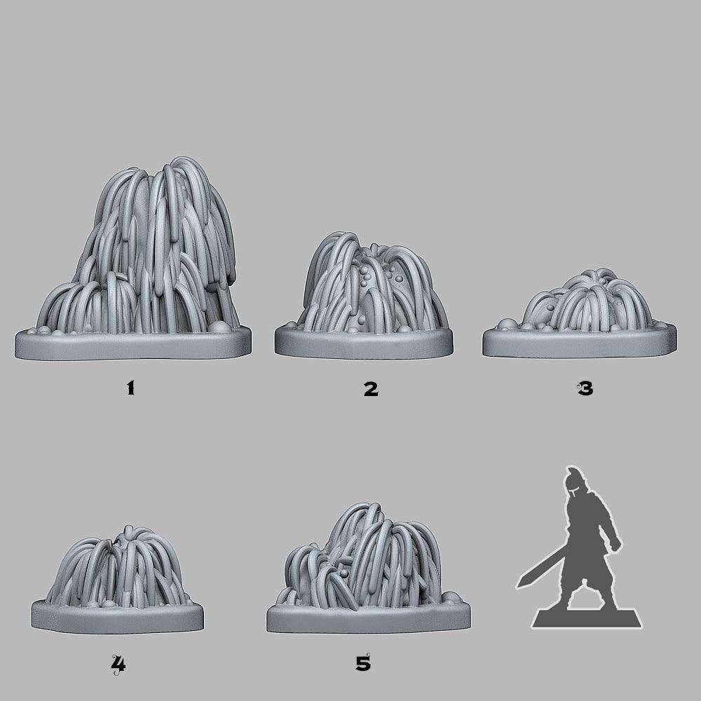 3D Printed Fantastic Plants and Rocks Strange Swamp Willows 28mm - 32mm D&D Wargaming