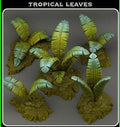3D Printed Fantastic Plants and Rocks Tropical Leaves 28mm - 32mm D&D Wargaming