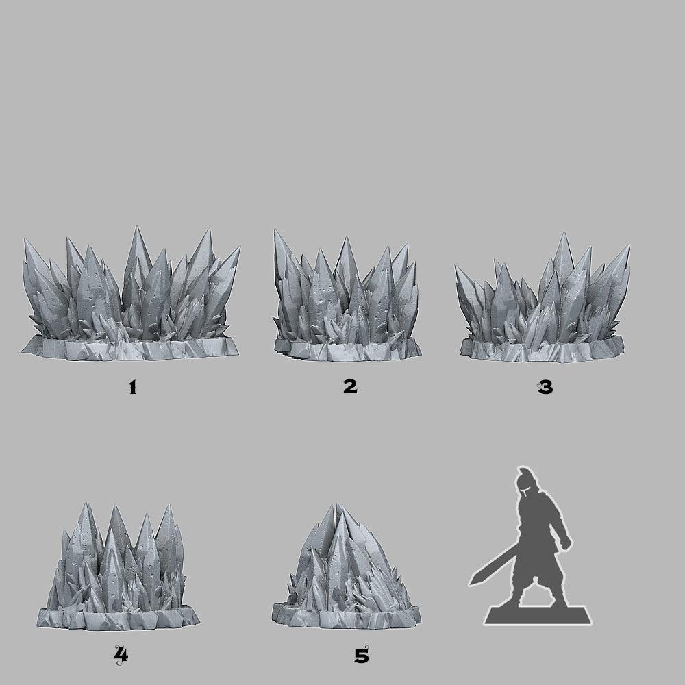 3D Printed Fantastic Plants and Rocks Vampiric Crystals 28mm - 32mm D&D Wargaming