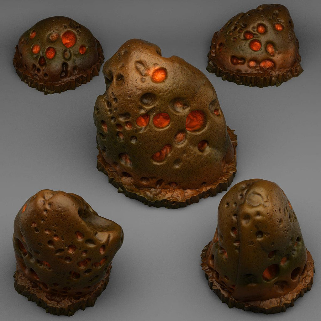 3D Printed Fantastic Plants and Rocks Volcano Rocks 28mm - 32mm D&D Wargaming