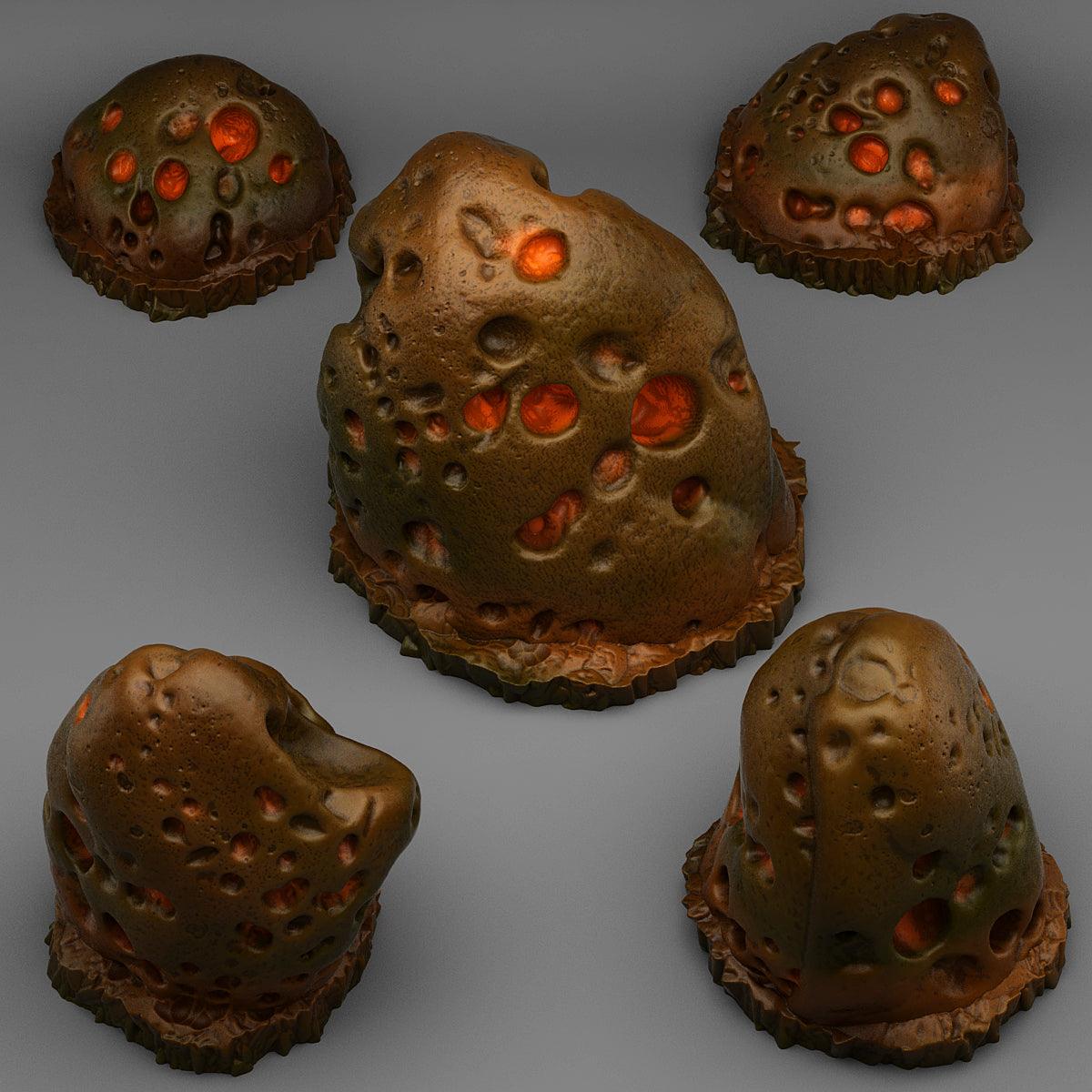 3D Printed Fantastic Plants and Rocks Volcano Rocks 28mm - 32mm D&D Wargaming
