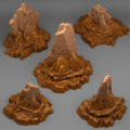 3D Printed Fantastic Plants and Rocks Wasteland Shale 28mm - 32mm D&D Wargaming