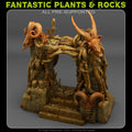 3D Printed Fantastic Plants and Rocks Witch Portal 28mm - 32mm D&D Wargaming