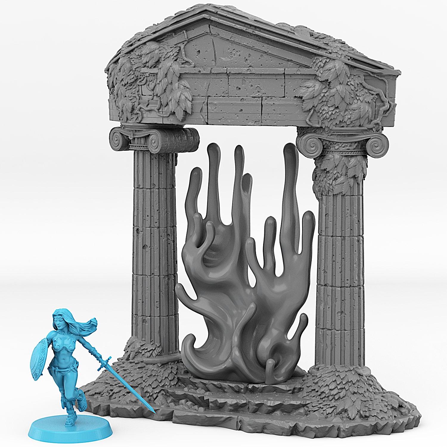 3D Printed Fantastic Portals and Effects Ancient Greek Portal 28mm - 32mm D&D Wargaming