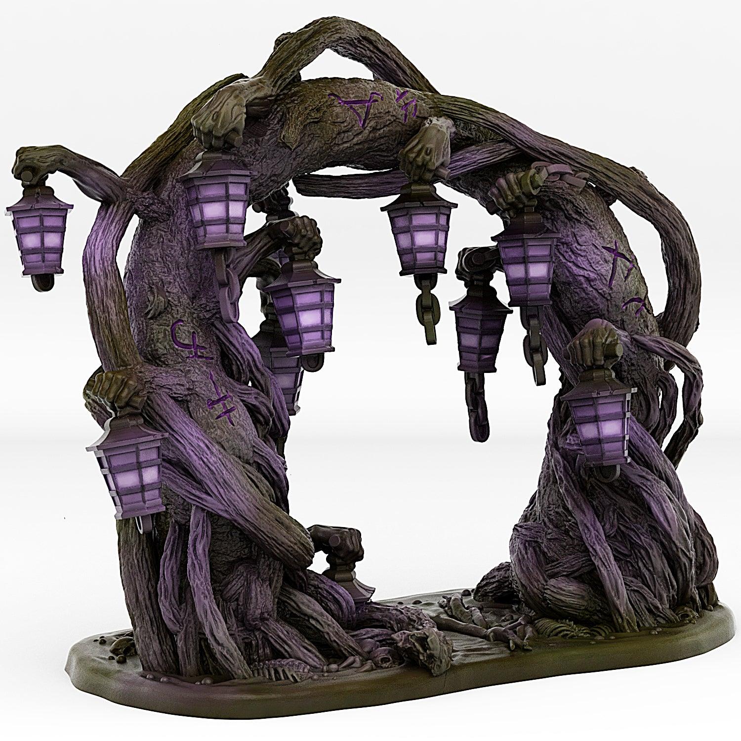 3D Printed Fantastic Portals and Effects Creepy Forest Portal 28mm - 32mm D&D Wargaming