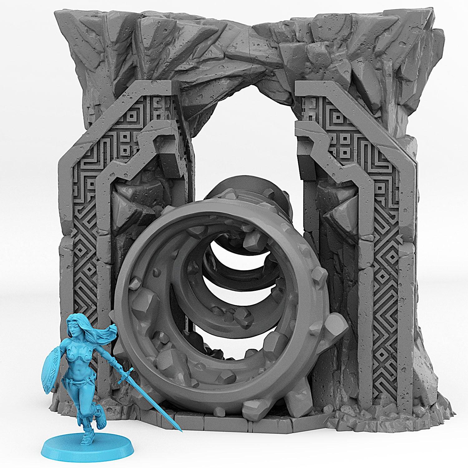 3D Printed Fantastic Portals and Effects Dwarf Portal 28mm - 32mm D&D Wargaming