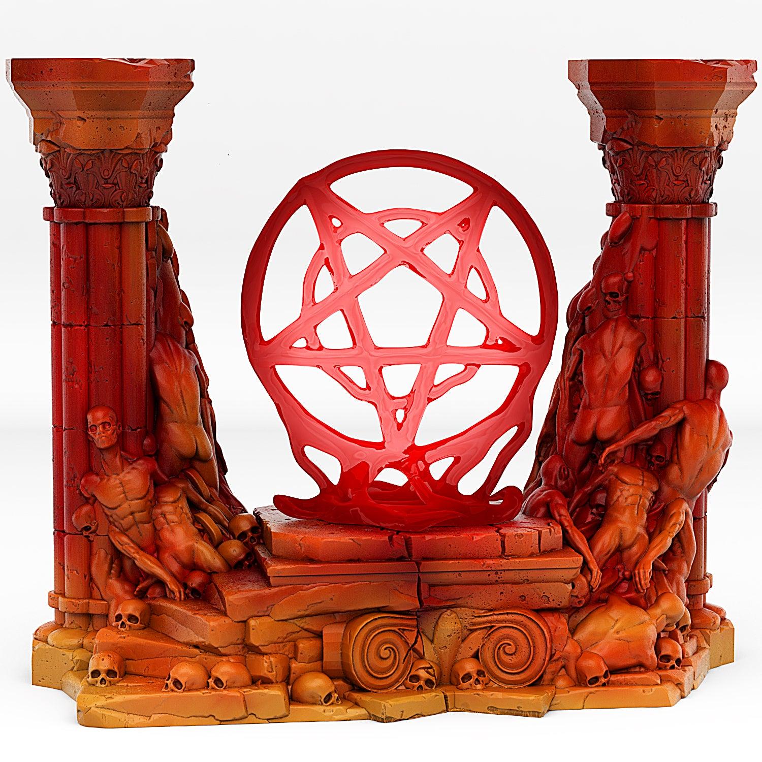 3D Printed Fantastic Portals and Effects Hell Portal 28mm - 32mm D&D Wargaming