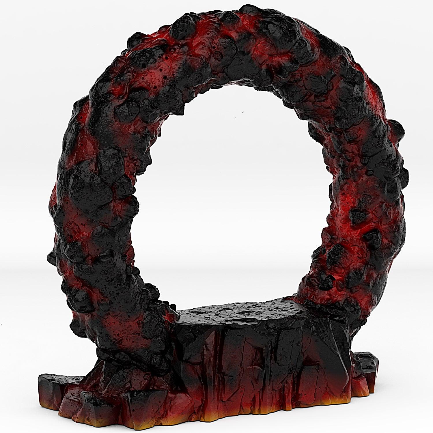 3D Printed Fantastic Portals and Effects Lava Portal 28mm - 32mm D&D Wargaming