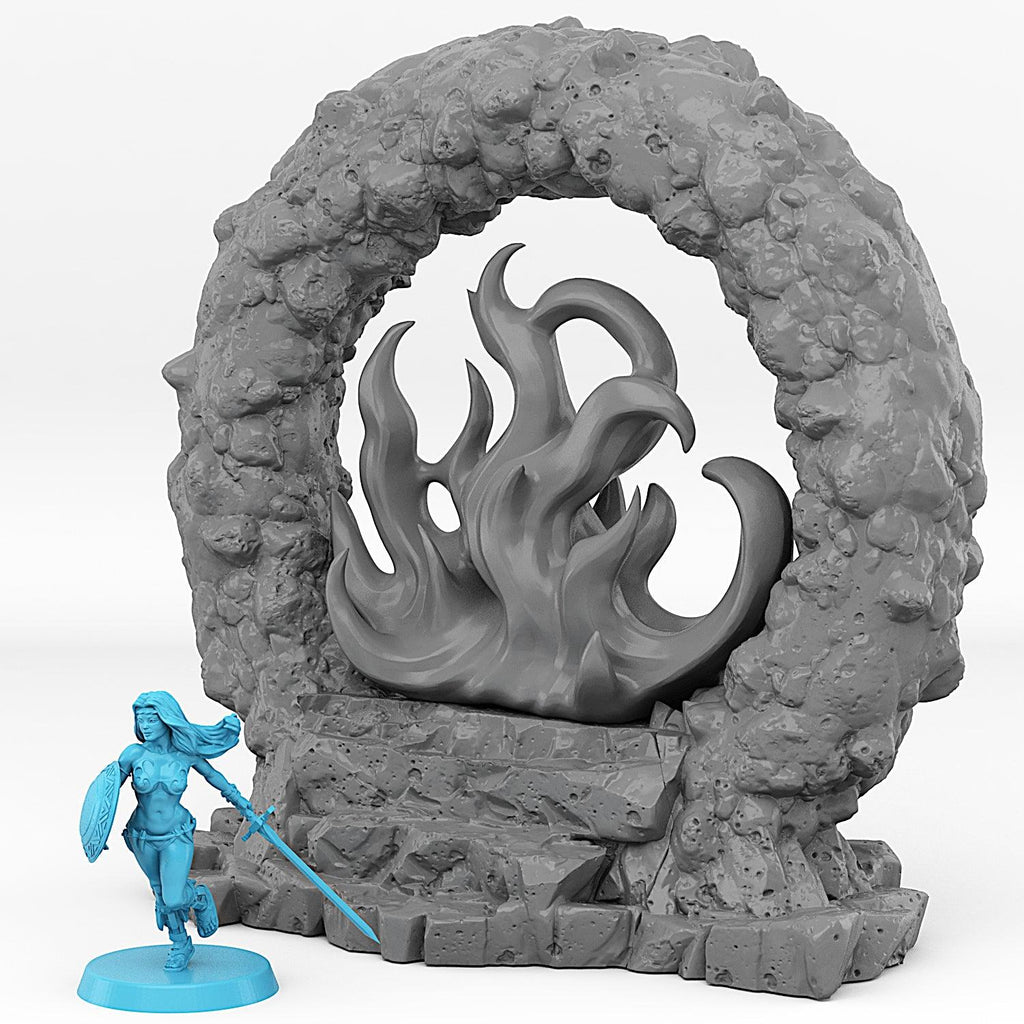 3D Printed Fantastic Portals and Effects Lava Portal 28mm - 32mm D&D Wargaming