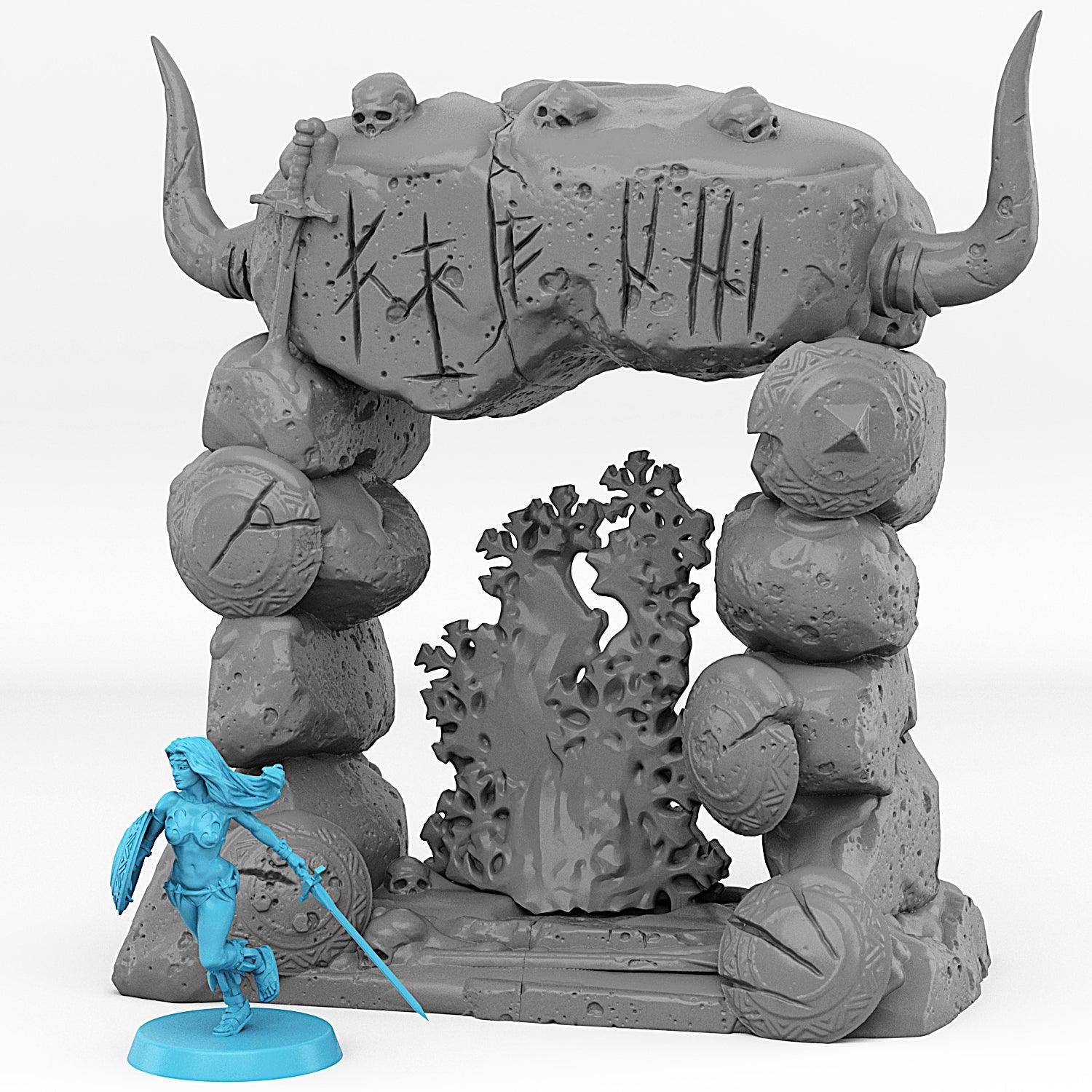 3D Printed Fantastic Portals and Effects Northmen Portal 28mm - 32mm D&D Wargaming