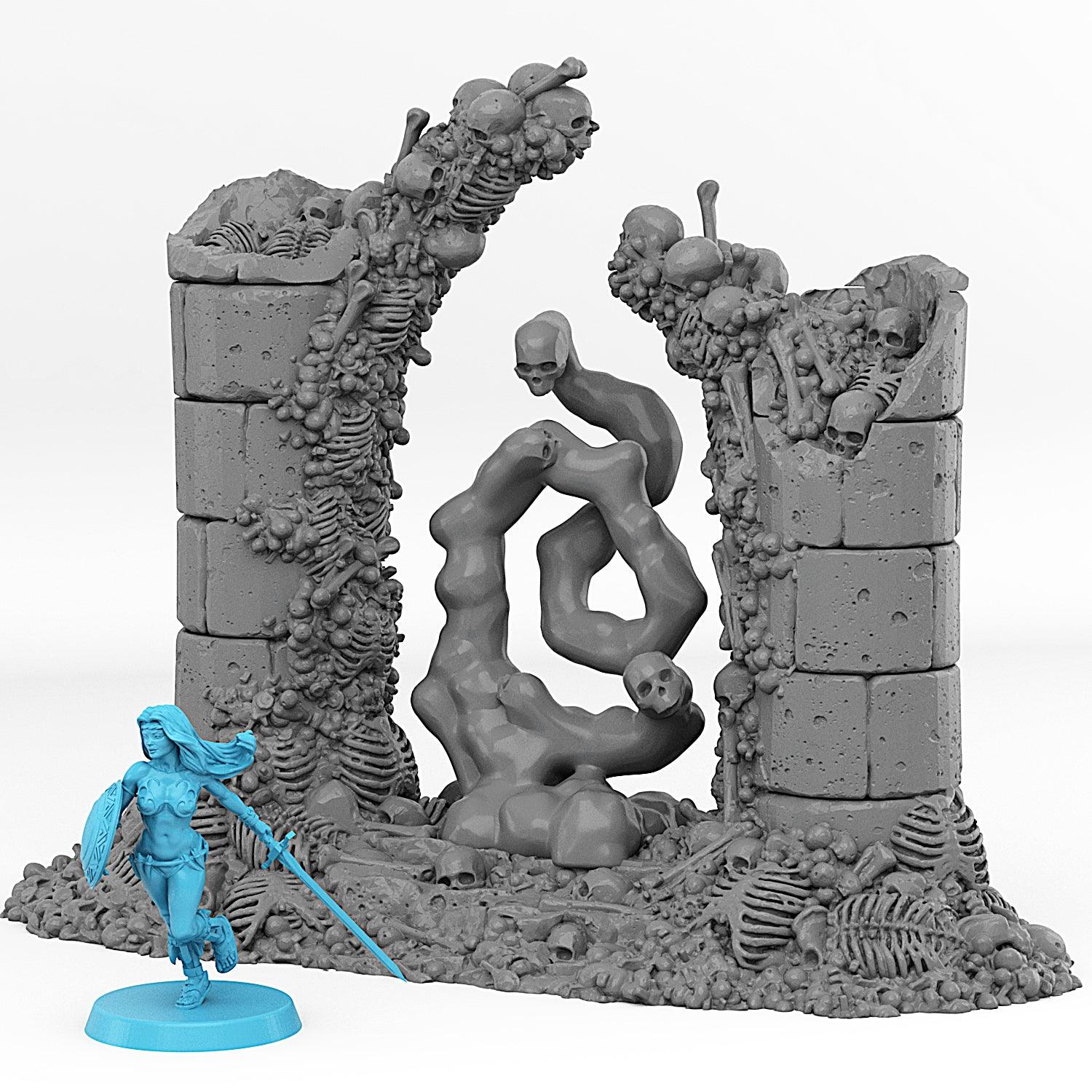 3D Printed Fantastic Portals and Effects Skeletons Portal 28mm - 32mm D&D Wargaming