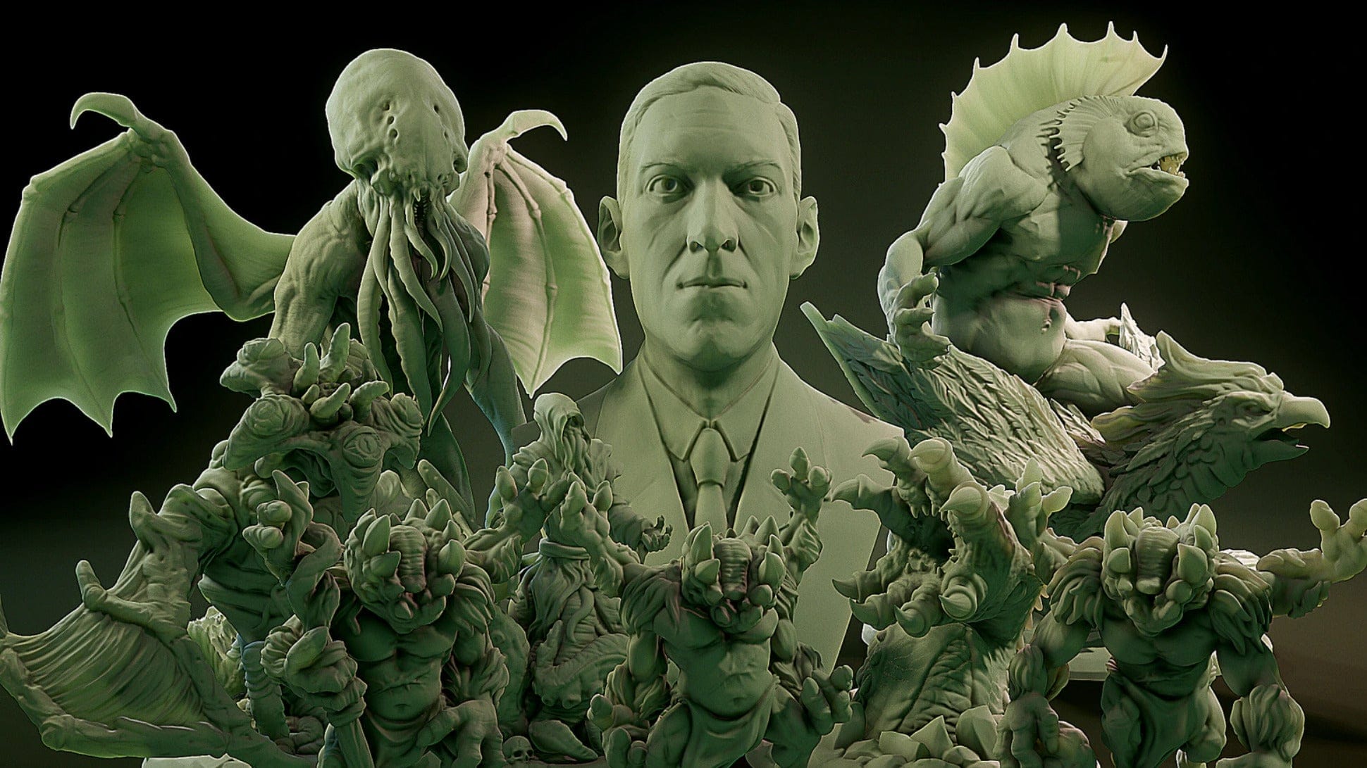 3D Printed Nafarrate Baby Sea Dragon Lovecraftian Bestiary 28 32 mm D&D