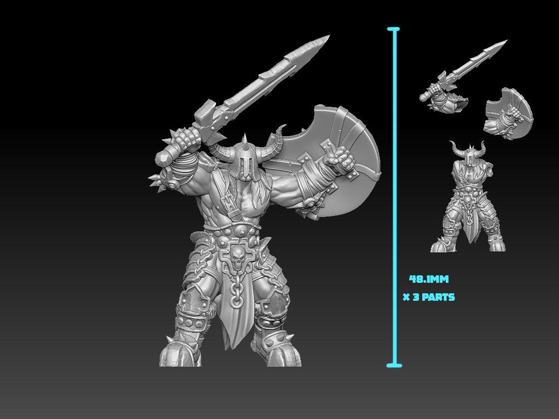 3D Printed Nafarrate - Chaos Vikings Chaos Viking 2 - 28 32 mm D&D