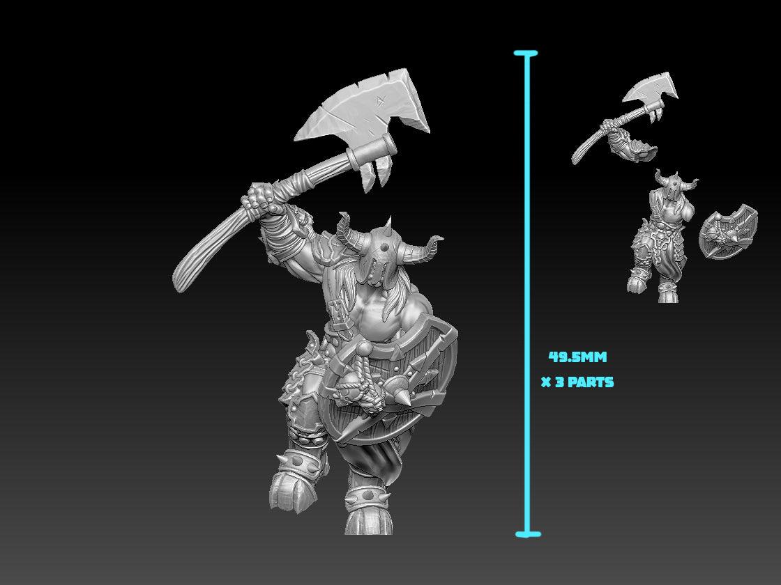 3D Printed Nafarrate - Chaos Vikings Chaos Viking 3 - 28 32 mm D&D