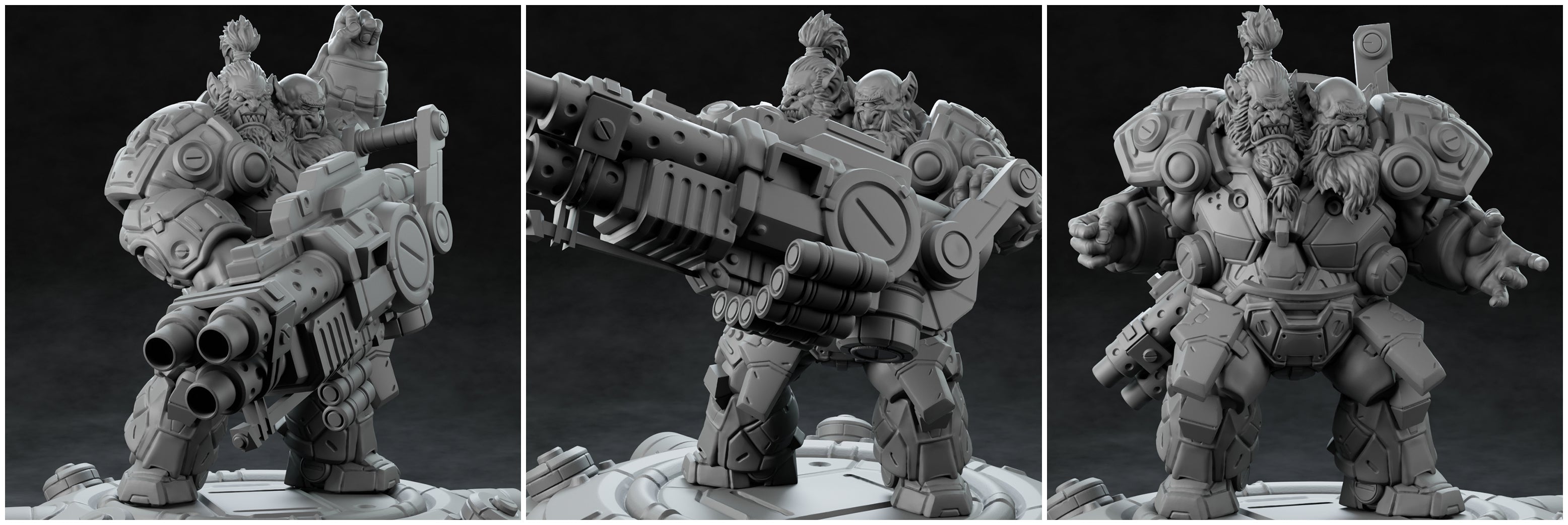 3D Printed Nafarrate Heavy Orc Set Space Orcs 28 32 mm D&D