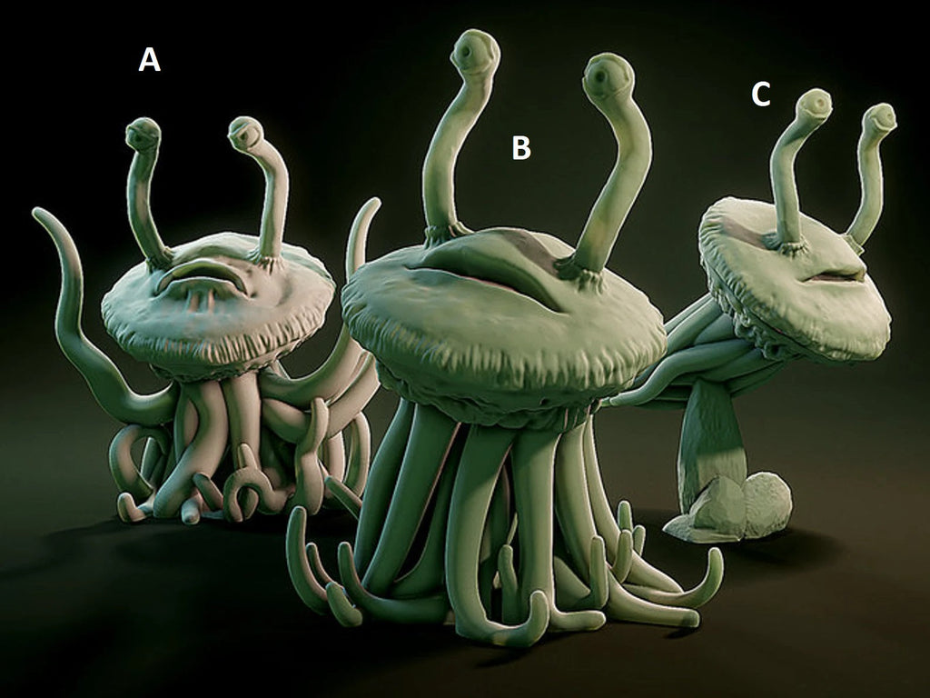 3D Printed Nafarrate Jellyfish Lovecraftian Bestiary 28 32 mm D&D