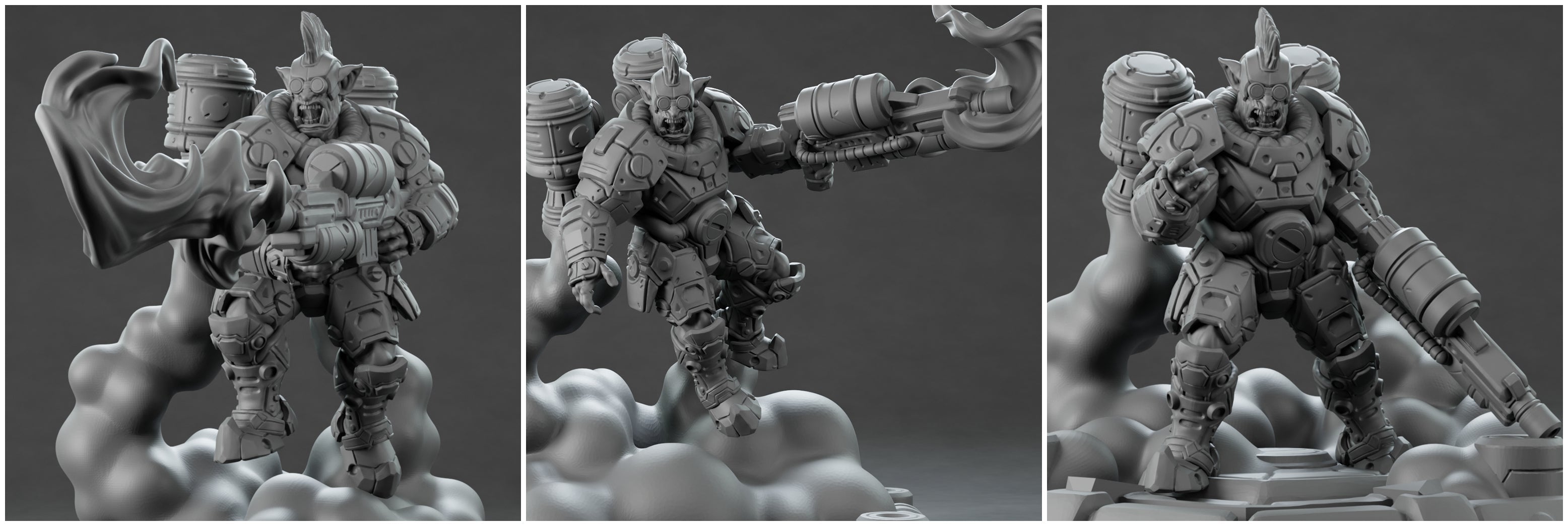3D Printed Nafarrate Jumper Orc Set Space Orcs 28 32 mm D&D