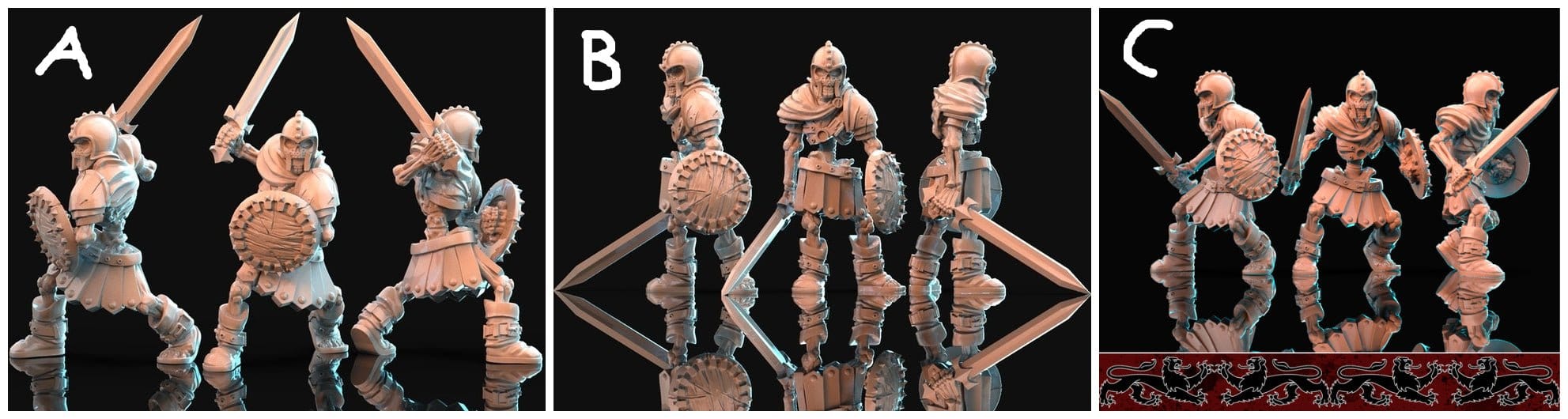 3D Printed Nafarrate Skeletons Bestiary Vol. 1 Bestiary Creatures Volume 1 28mm 32mm D&D