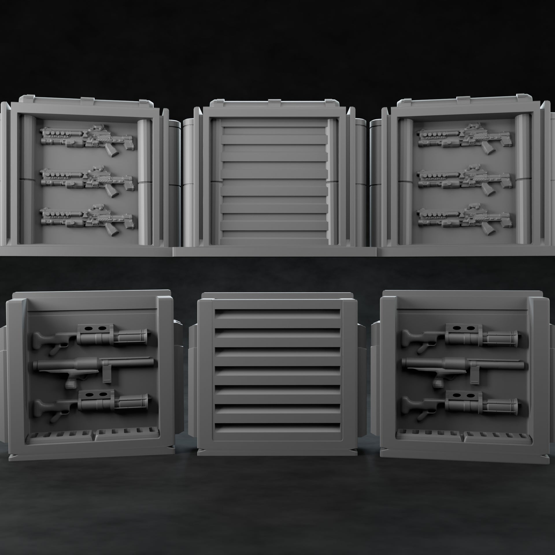 3D Printed Nafarrate Weapon Rack Set 1 Space Orcs 28 32 mm D&D