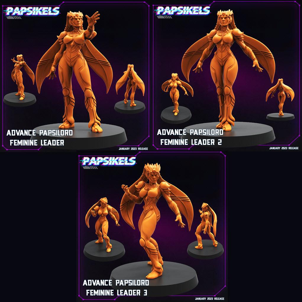 3D Printed Papsikels Advance Papsilord Feminine Leader Set January 2024 Cyberpunk 28mm 32mm