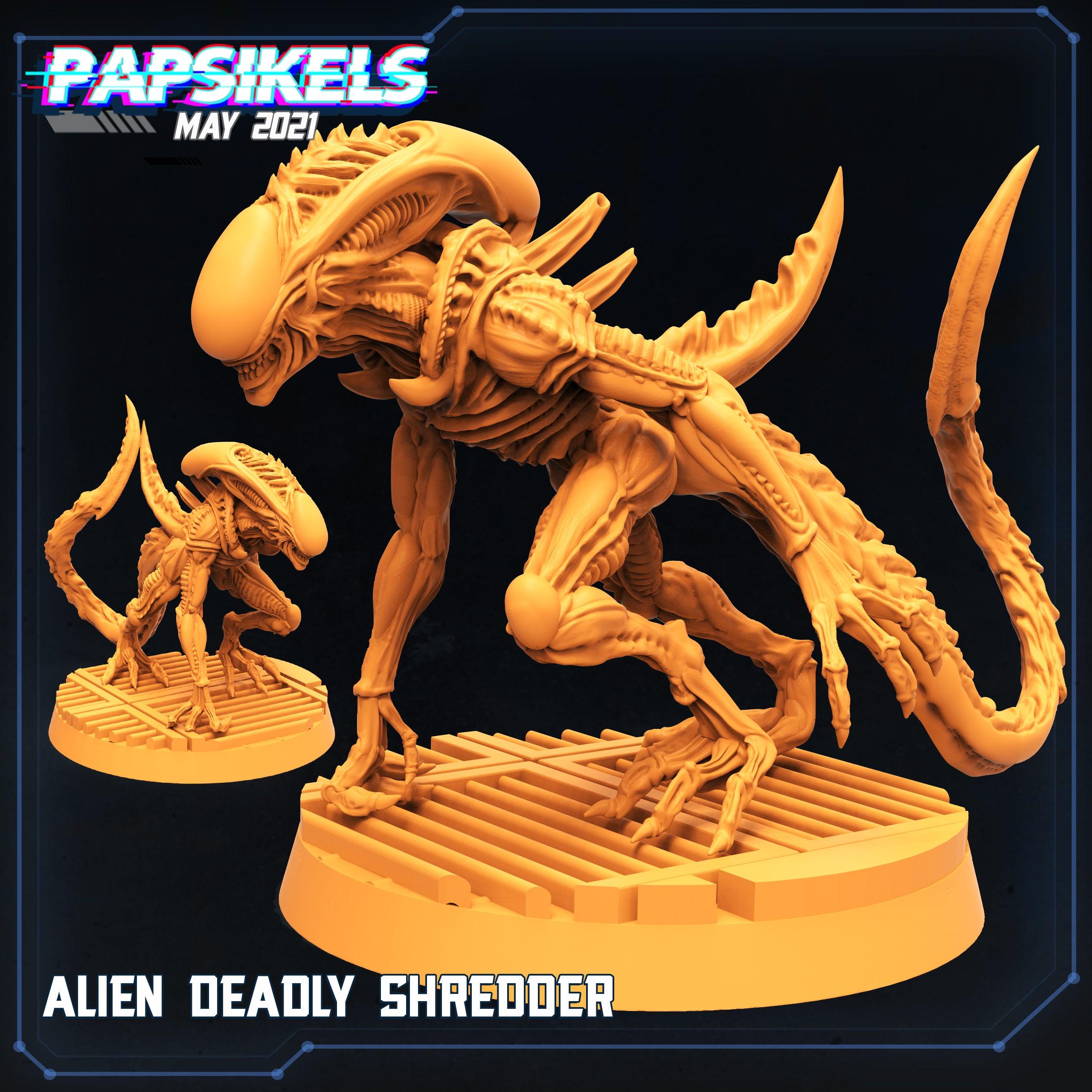 3D Printed Papsikels Alien Deadly Shredder Aliens vs Humans 28mm 32mm