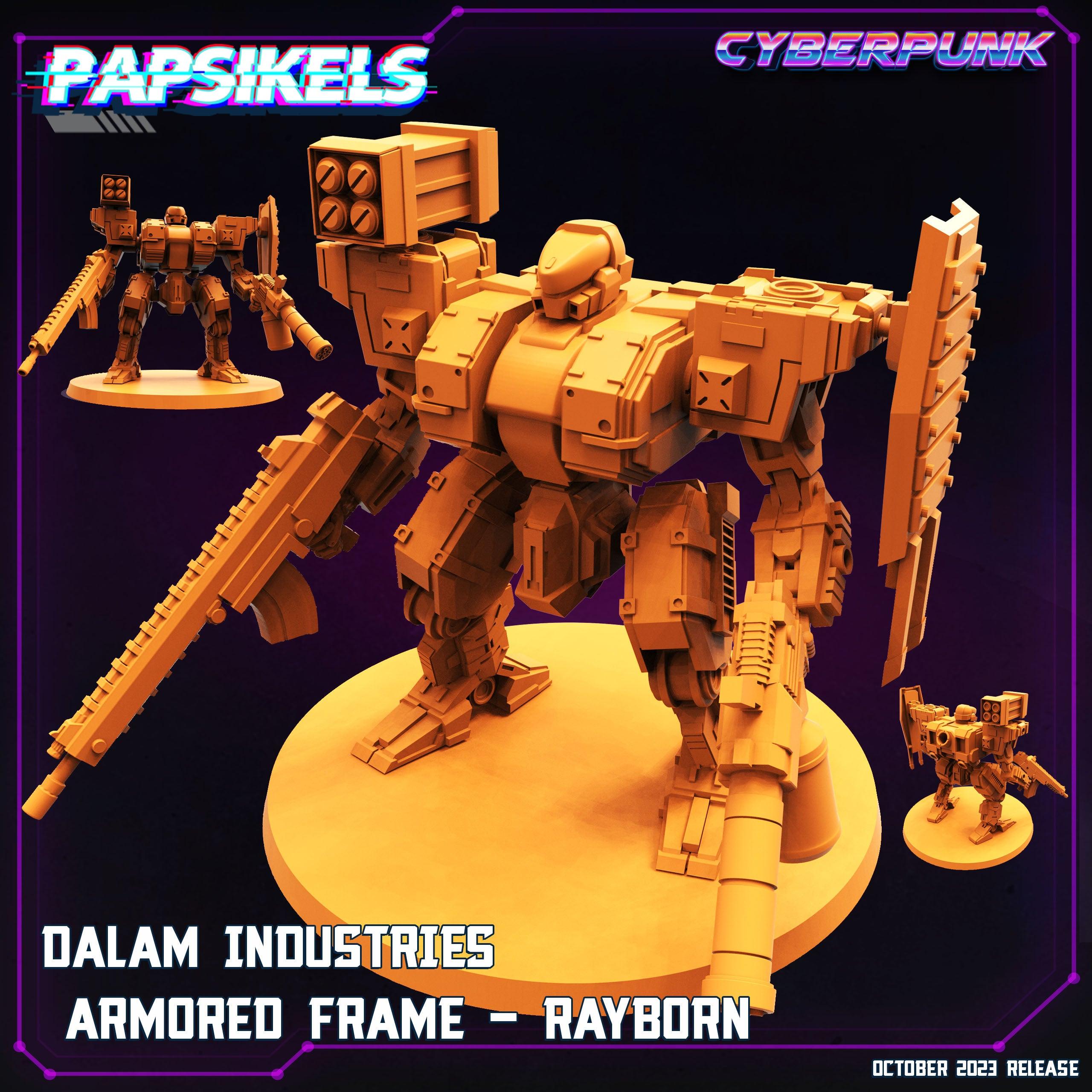 3D Printed Papsikels Armored Frame Dalam Industries Rayborn 28mm 32mm