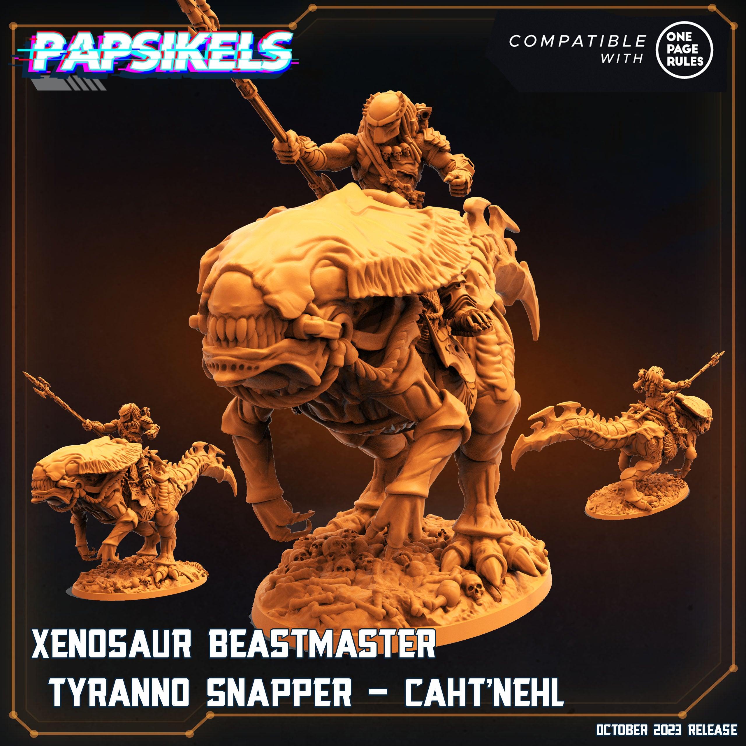 3D Printed Papsikels Cahtnehl Xenosaur Beastmaster Tyranno Snapper Set 28mm 32mm