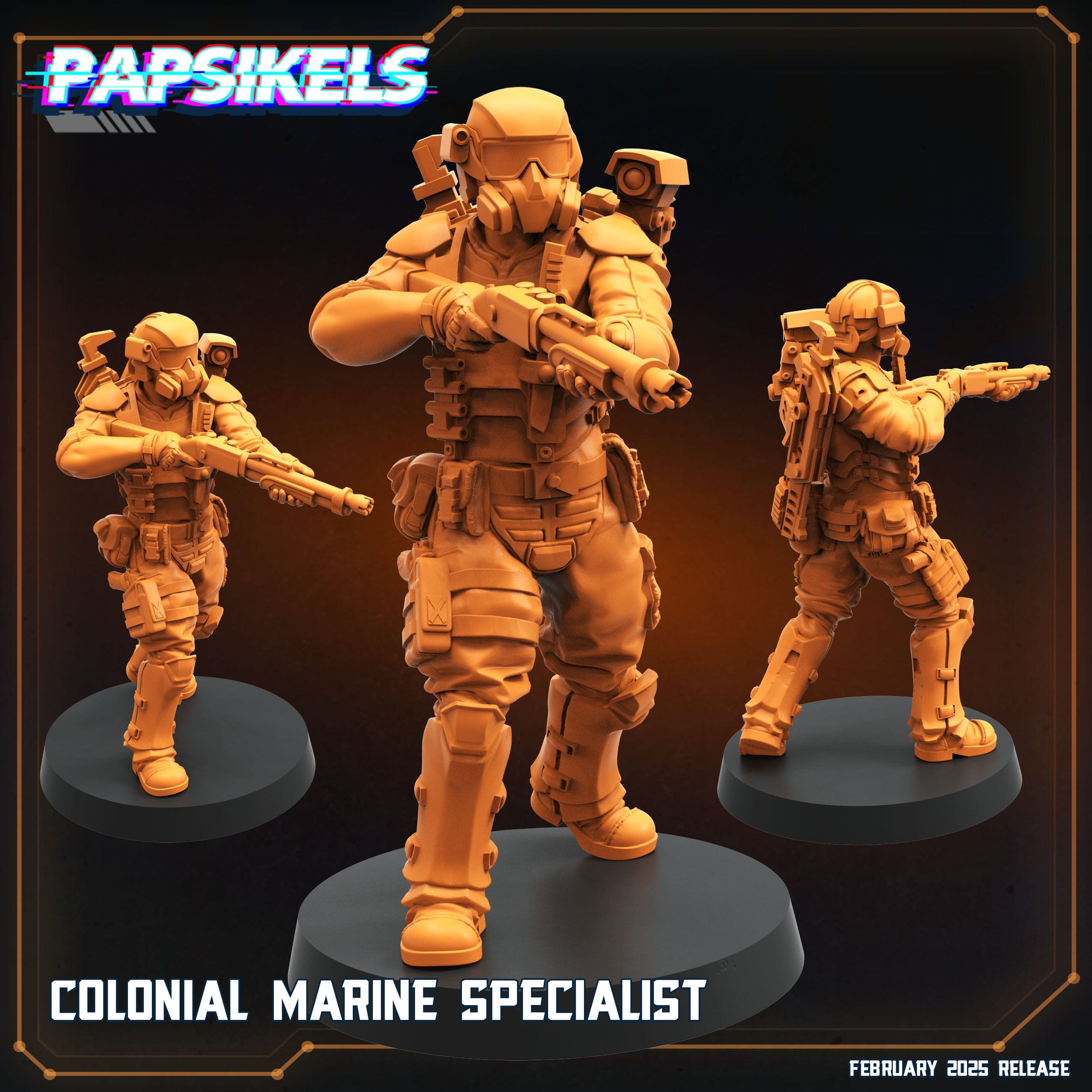 3D Printed Papsikels Colonial Marine Specialist February 2025 Scifi 28mm 32mm