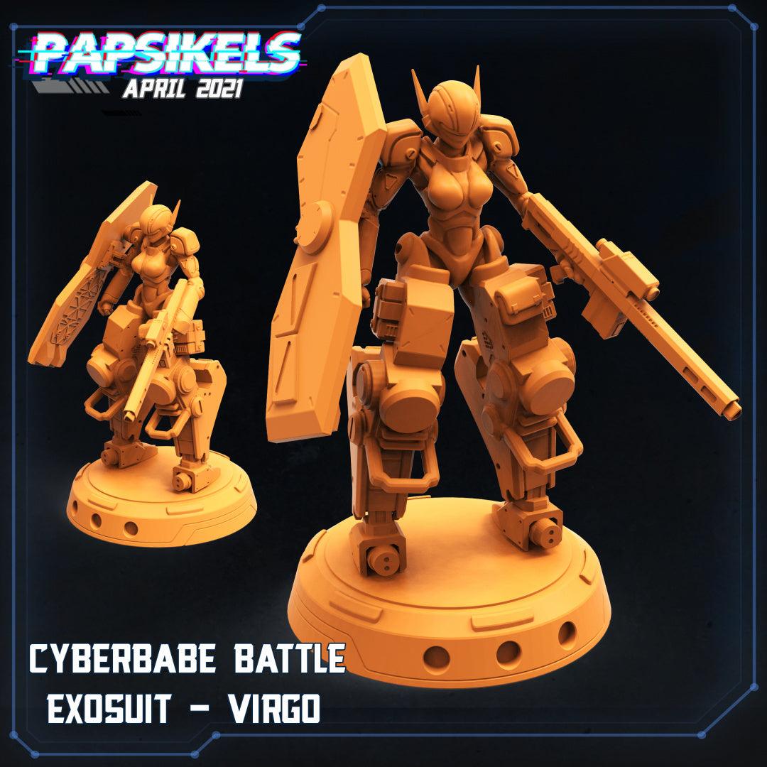 3D Printed Papsikels - Cyberbabe Battle Exosuit - Virgo - 28mm 32mm