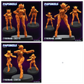 3D Printed Papsikels Cyberbabe Set 2 July 2024 Cyberpunk 28mm 32mm