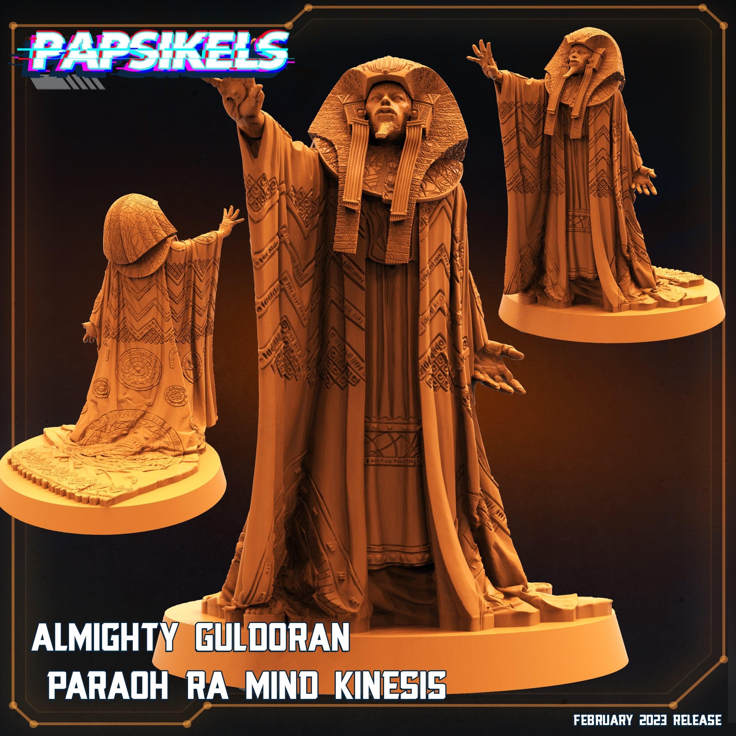 3D Printed Papsikels Cyberpunk  Sci-Fi - Almighty Guldoran Paraoh Ra Mind Kinesis - 28mm 32mm